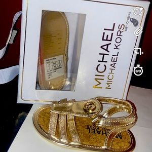 Gold Michael Kors size 3 baby shoes